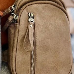Joy Susan Light Brown Crossbody Bag